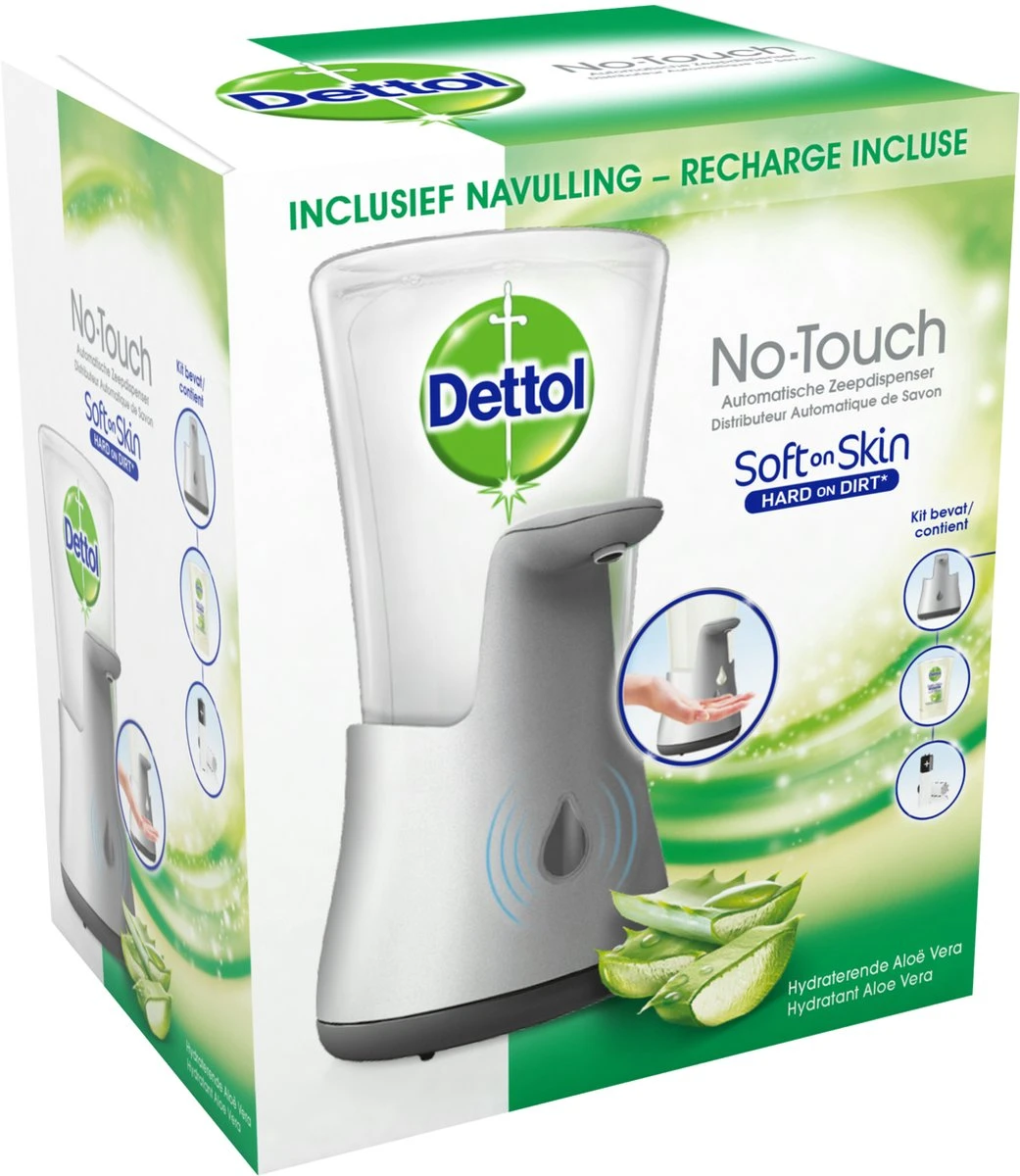 Dettol - Handzeep - Automatische Zeepdispenser - No Touch - Met Navulling Hydraterende Aloë Vera 250ml - Antibacterieel - Afbeelding 2