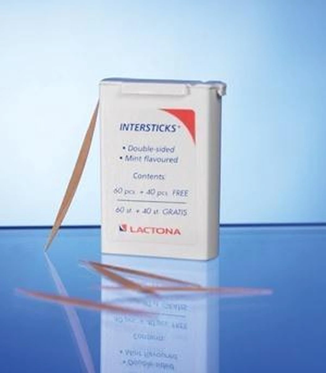 10x Lactona Intersticks Tandenstokers 100 Stuks - Afbeelding 2
