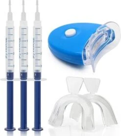 Merkloos Happy Smile™ Professionele Tandenbleekset - 3D LED - 3 Gelspuiten - Zonder Peroxide (0%)