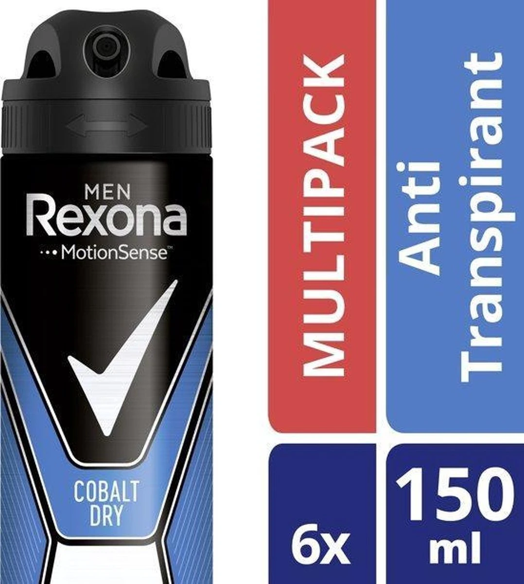 Rexona Men Cobalt Dry Anti-transpirant Spray - 6 X 150 Ml - Voordeelverpakking - Afbeelding 8