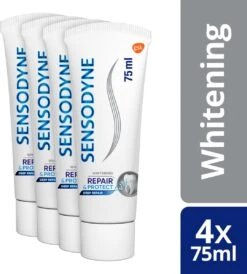 Sensodyne Repair & Protect Deep Repair Whitening Tandpasta Voor Gevoelige Tanden 4x 75 Ml