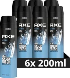 Axe Ice Chill Bodyspray Deodorant - 6 X 200 Ml - Voordeelverpakking