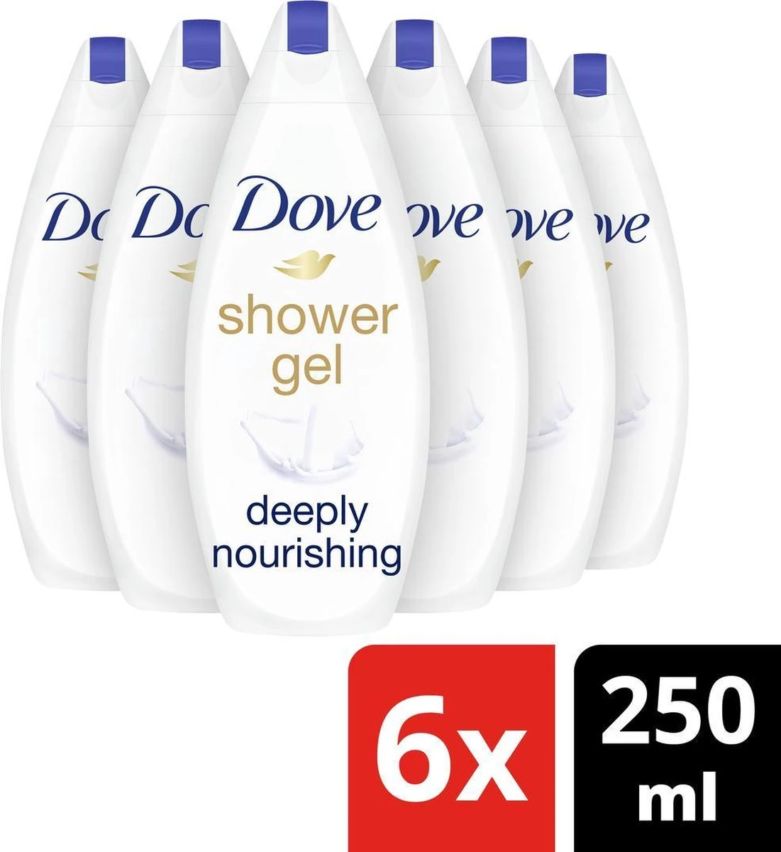 Dove Douchegel Deeply Nourishing - 6 X 225 Ml - Voordeelverpakking - Afbeelding 3