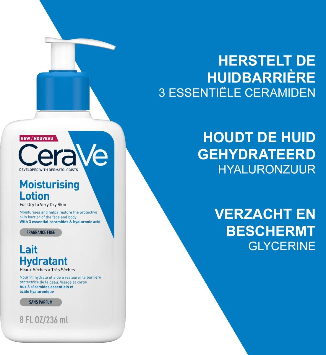 CeraVe - Moisturizing Lotion - Bodylotion - Droge Tot Zeer Droge Huid - 236 Ml - Afbeelding 2