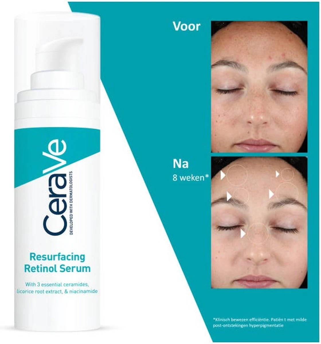 CeraVe Resurfacing Retinol Serum - 30ml - Voor Onzuivere Huid Met Neiging Tot Acne - Afbeelding 4