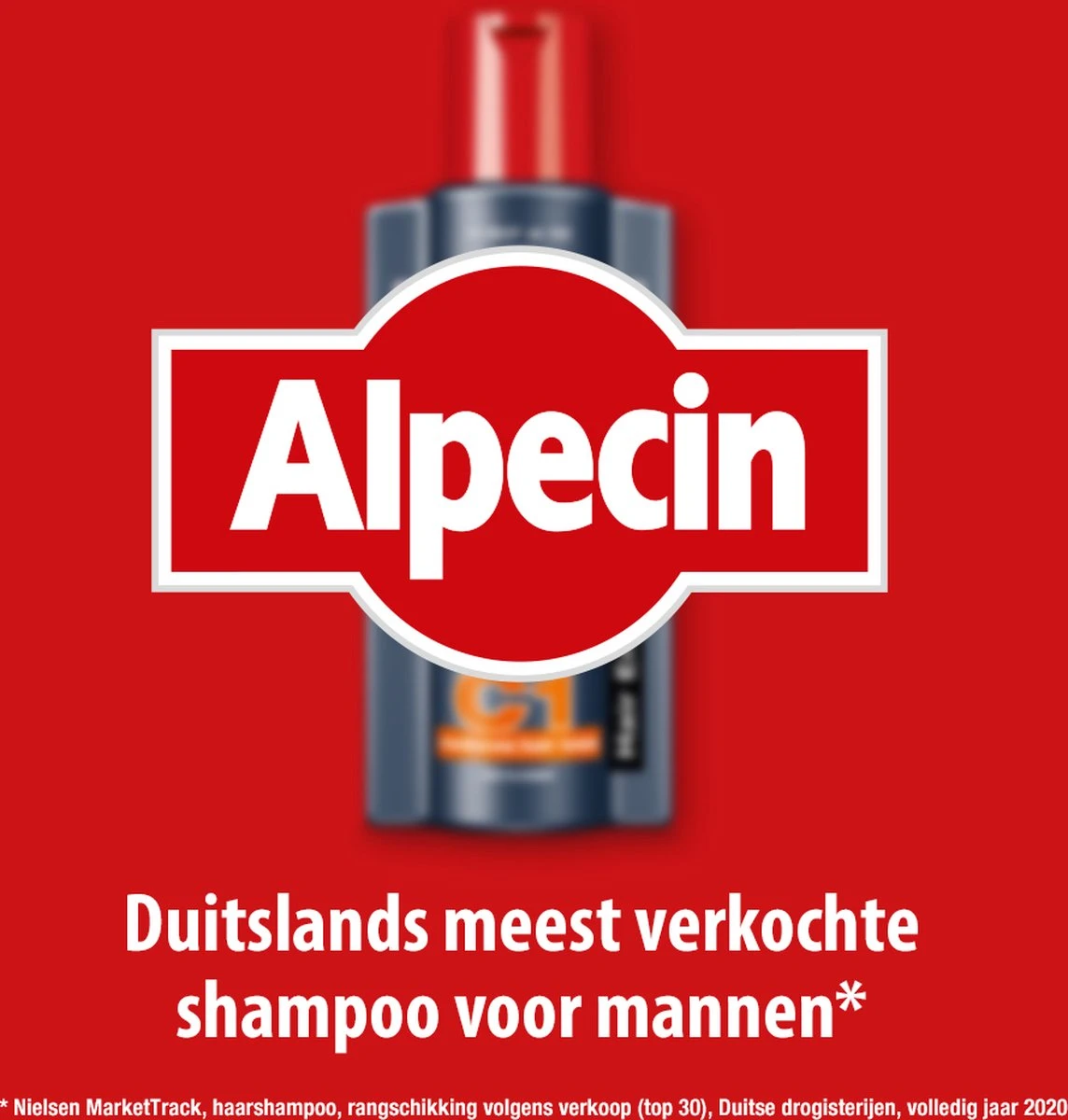 Alpecin Cafeïne Shampoo C1 6x 375ml | Voorkomt En Vermindert Haaruitval | Natuurlijke Haargroei Shampoo Voor Mannen - Afbeelding 6