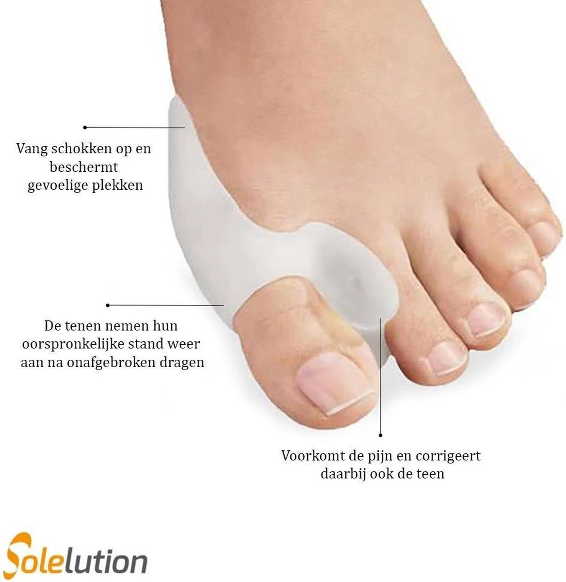 Valgomed Original Teenspreider Hallux Valgus + Bescherming (per Paar) - Afbeelding 4