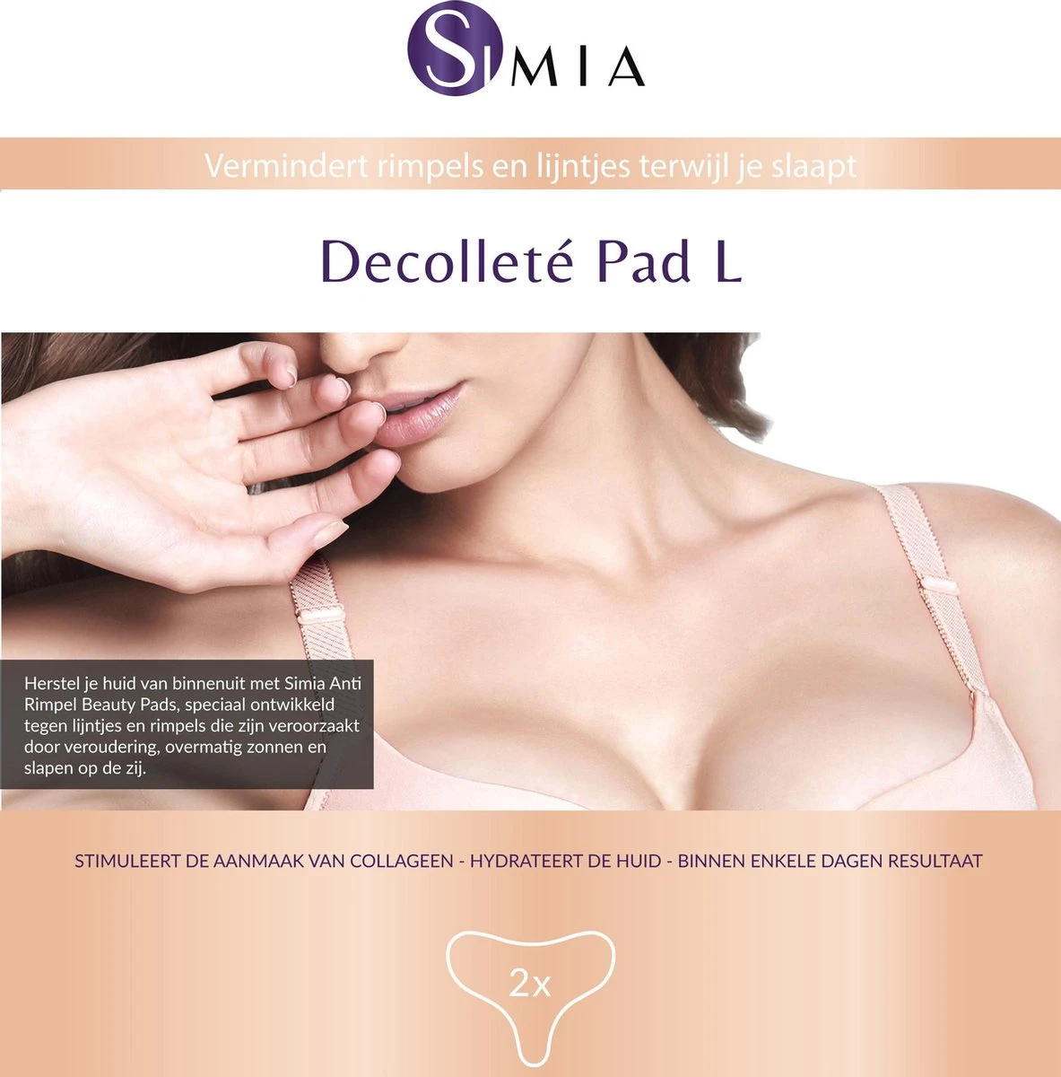 Simia™ Anti Rimpel Beauty Pads - Decolleté Large T Shape Set (2 Stuks) - Herbruikbaar Anti Aging Siliconen Pad Tegen Lijntjes En Slaaprimpels - Afbeelding 6