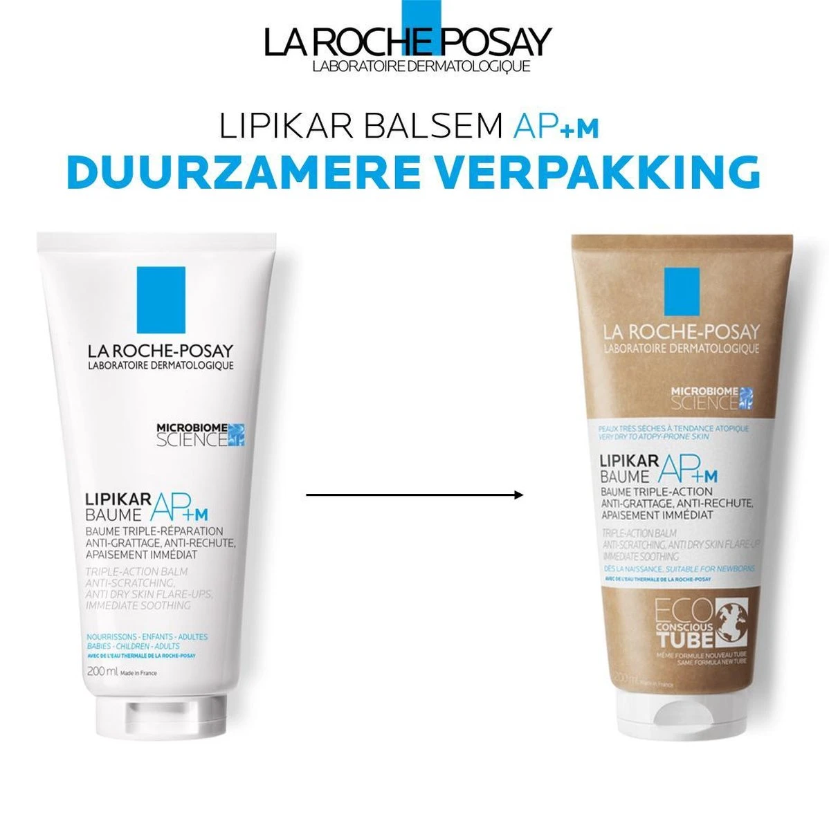 La Roche-Posay - Lipikar Balsem AP+M ECO-tube - Voor Droge Tot Zeer Droge Huid - 200ml - Afbeelding 2