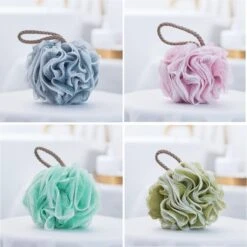 Douche Spons - Bad Spons - Massage Spons - Scrubbing Spons - Douchespons - Set Van 4 Stuks