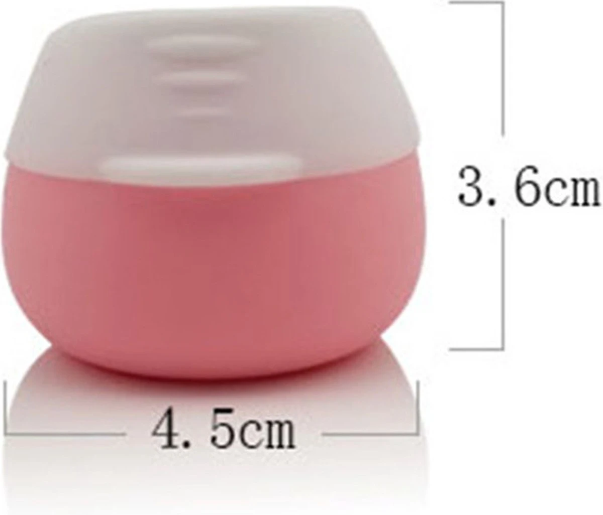 YONO Reis Cosmetica Potjes - Lege Potjes Met Deksel - Zalfpotjes - Siliconen Reisflesjes Set Handbagage - Reisflacons Navulbaar - 4 Stuks - 10 ML - Afbeelding 5