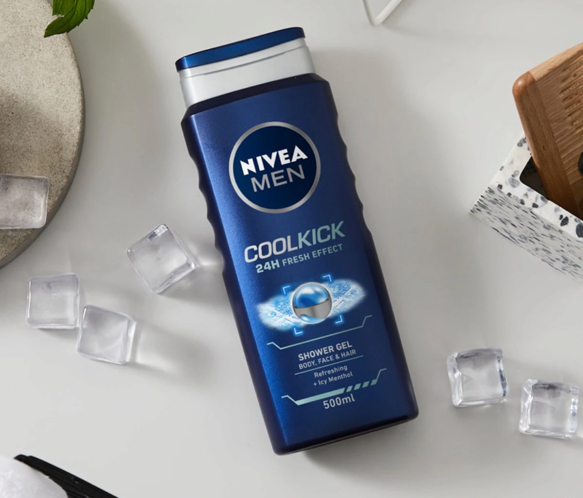 NIVEA MEN Cool Kick Douchegel - 2 X 250 Ml - Voordeelverpakking - Afbeelding 3
