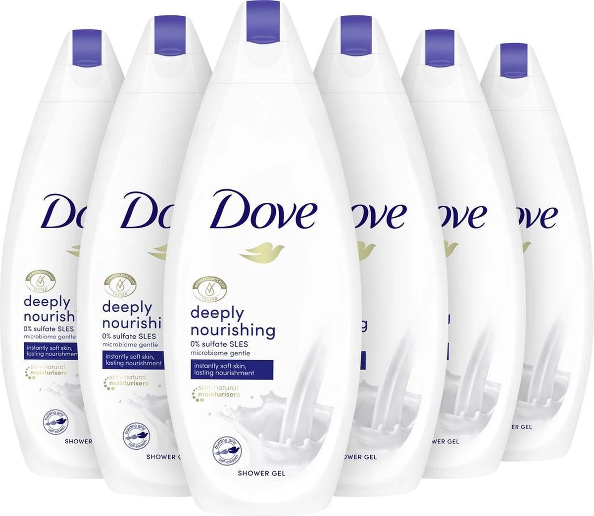 Dove Douchegel Deeply Nourishing - 6 X 225 Ml - Voordeelverpakking
