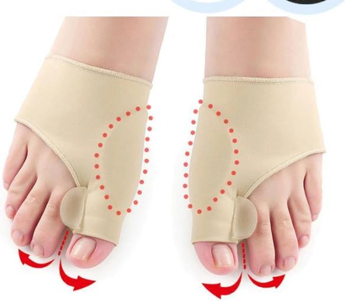Merkloos Hallux Valgus Teen Spreider/Corrector Knobbel Teen Corrector |bunion | Eeltknobbel | Teen Rechtzetten | Comfortabel - Afbeelding 6