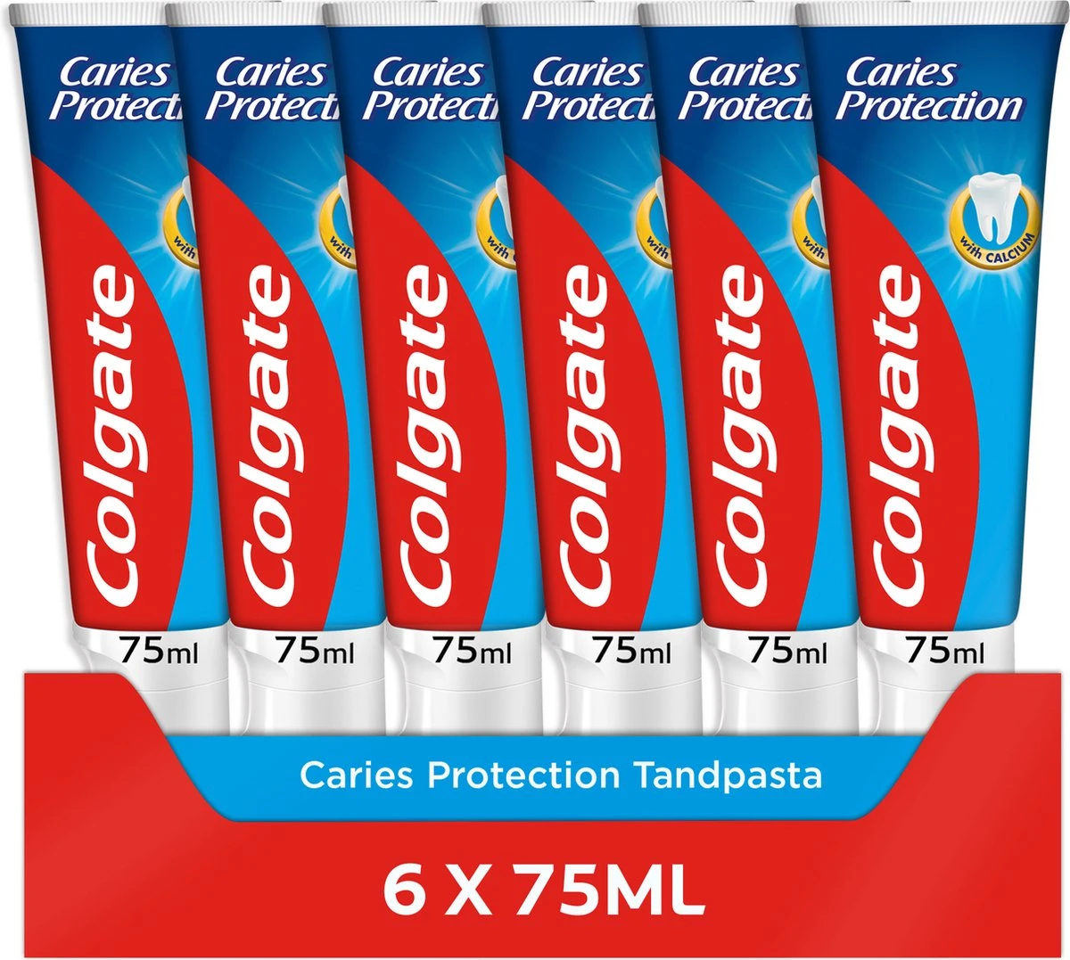 Colgate® Colgate Caries Protection Tandpasta - 6 X 75 Ml - Voordeelverpakking