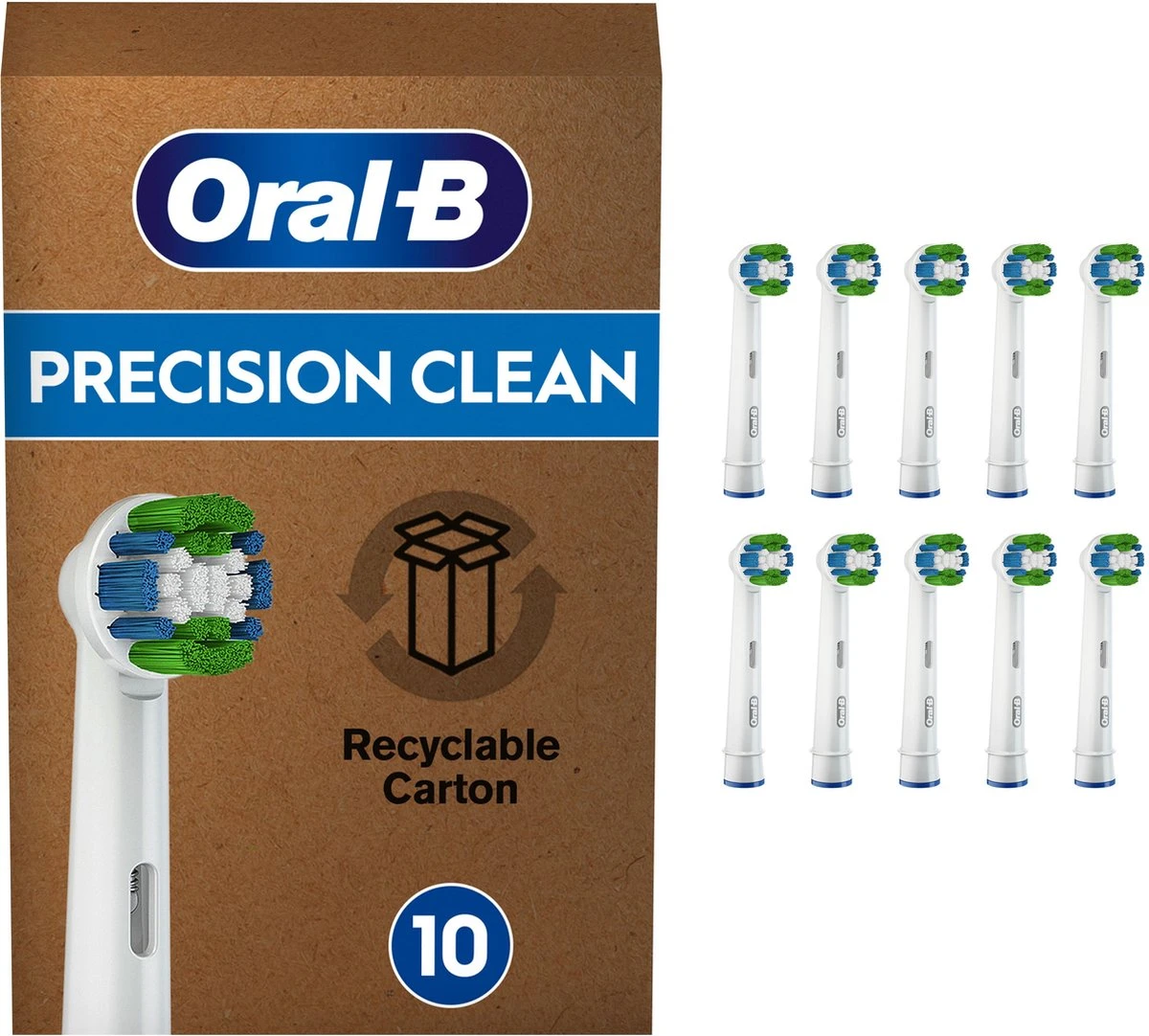 Oral B Oral-B Precision Clean - Met CleanMaximiser-technologie - Opzetborstels -10 Stuks - Brievenbusverpakking