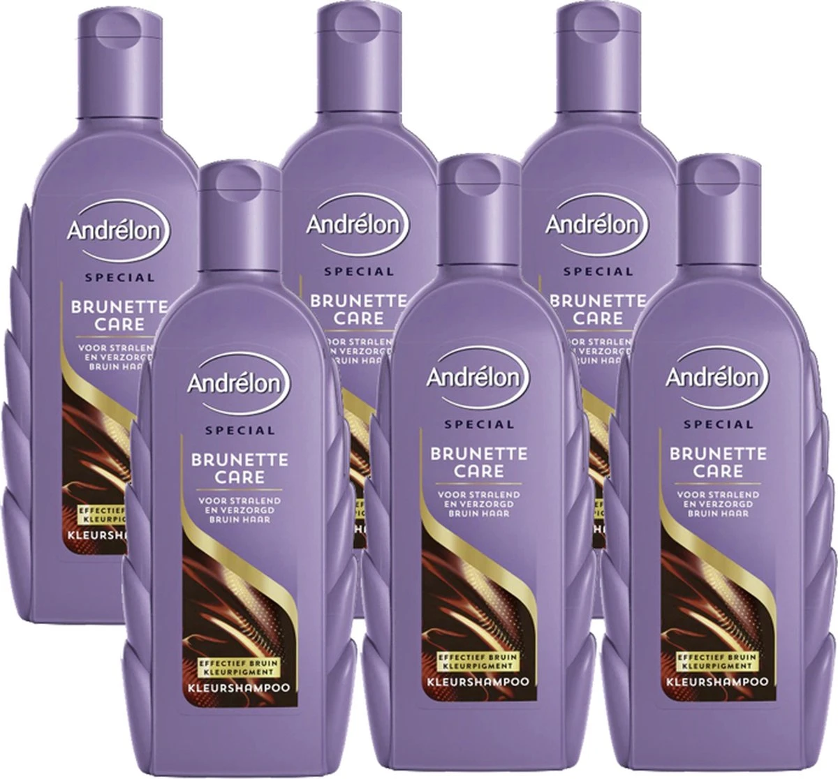 Andrélon Brunette Care Shampoo - 6 X 300 Ml - Voordeelverpakking - Afbeelding 2