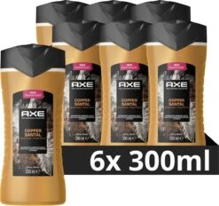 AXE Fine Fragrance Collection Copper Santal Douchegel - 6 X 300 Ml - Voordeelverpakking