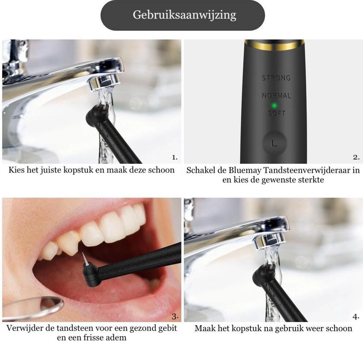 Elektrische Tandsteen Verwijderaar - Tandplak Verwijderaar - Inclusief Tandarts Set - Afbeelding 4