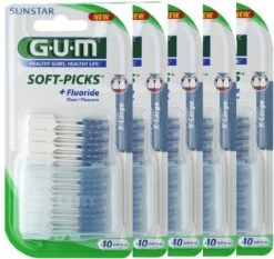 GUM® GUM Soft Picks X-Large - 5 X 40 Stuks - Ragers - Voordeelverpakking