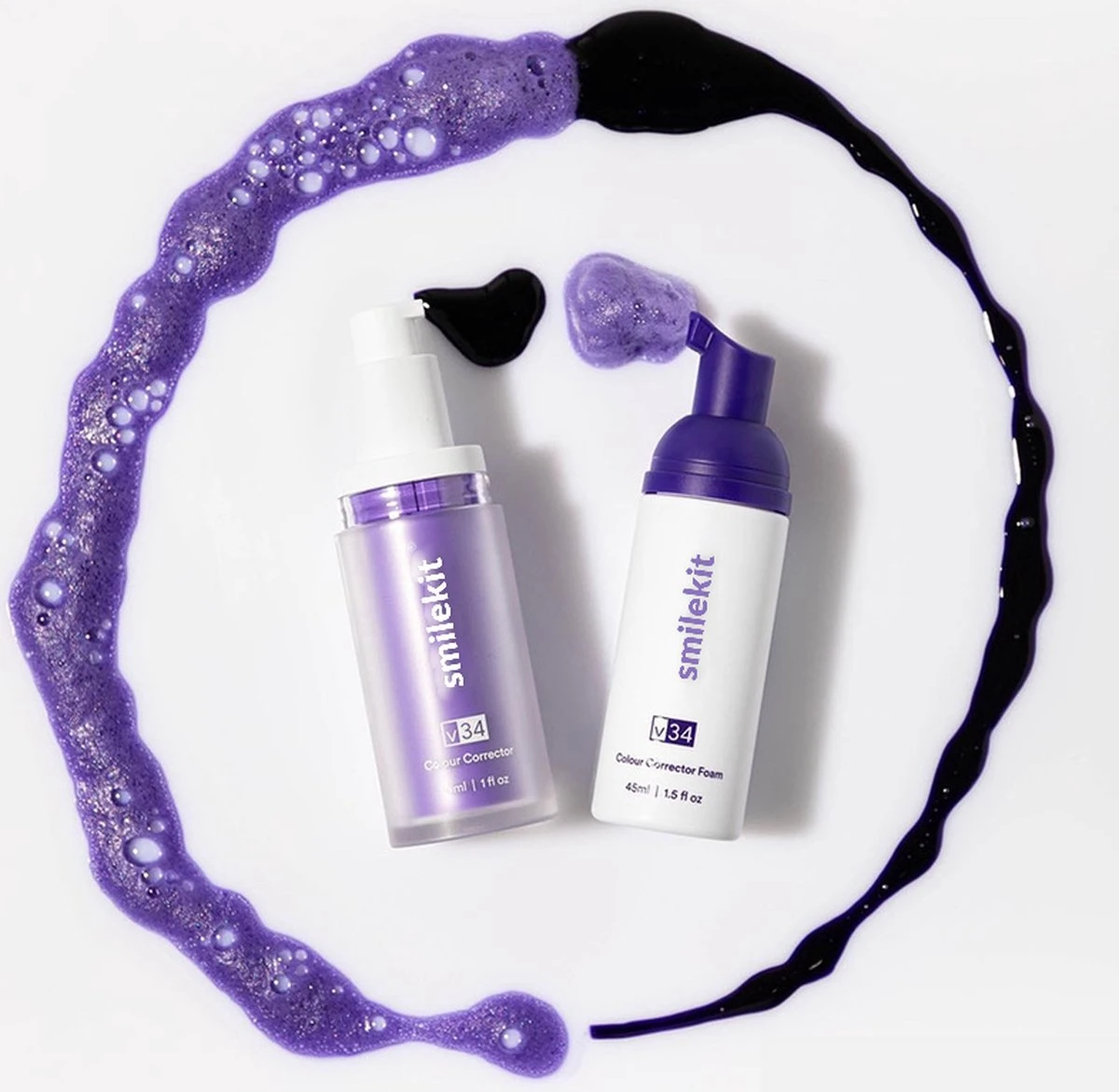 V34 Colour Corrector Duo Kit - Tandenbleker - 100% Natuurlijke Ingrediënten - Peroxidevrij - Tanden Bleken - Witte Tanden - Tandenbleekset - Teeth Whitening - Tandpasta