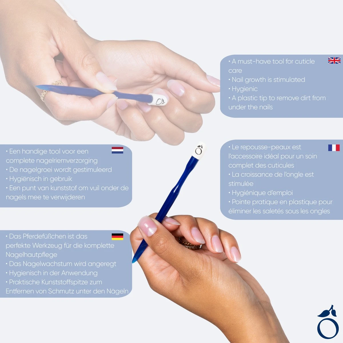 Herome Bokkenpoot Nagelriemduwer - Cuticle Pusher - Handige Tool Voor Manicurebehandeling - Hygienisch In Gebruik - Afbeelding 3