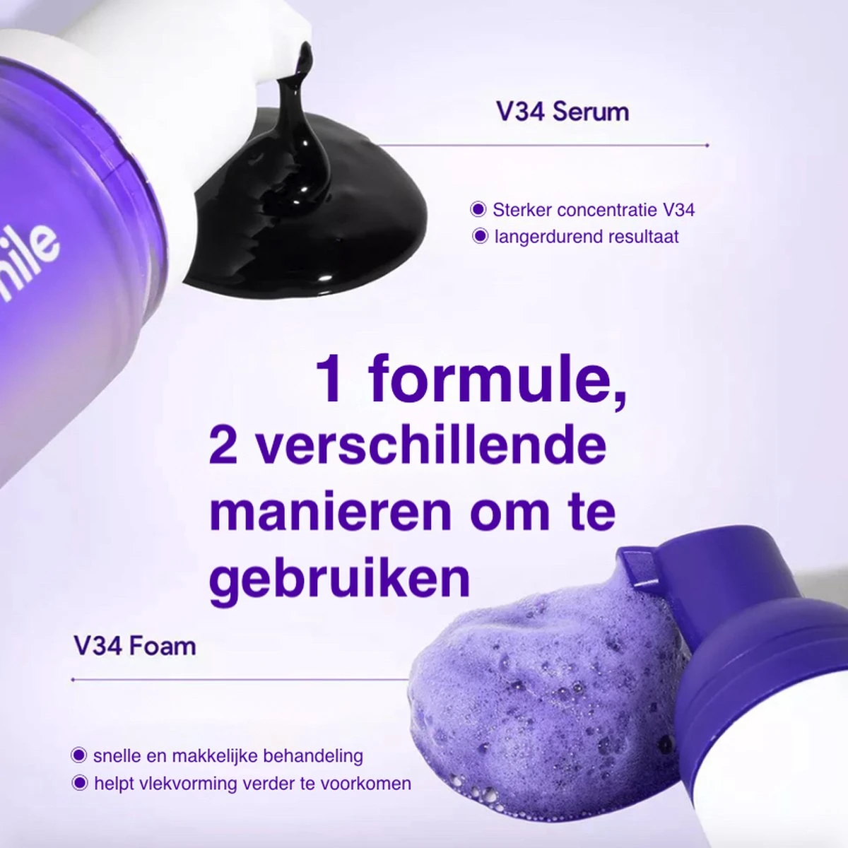 V34 Colour Corrector Duo Kit - Tandenbleker - 100% Natuurlijke Ingrediënten - Peroxidevrij - Tanden Bleken - Witte Tanden - Tandenbleekset - Teeth Whitening - Tandpasta - Afbeelding 3