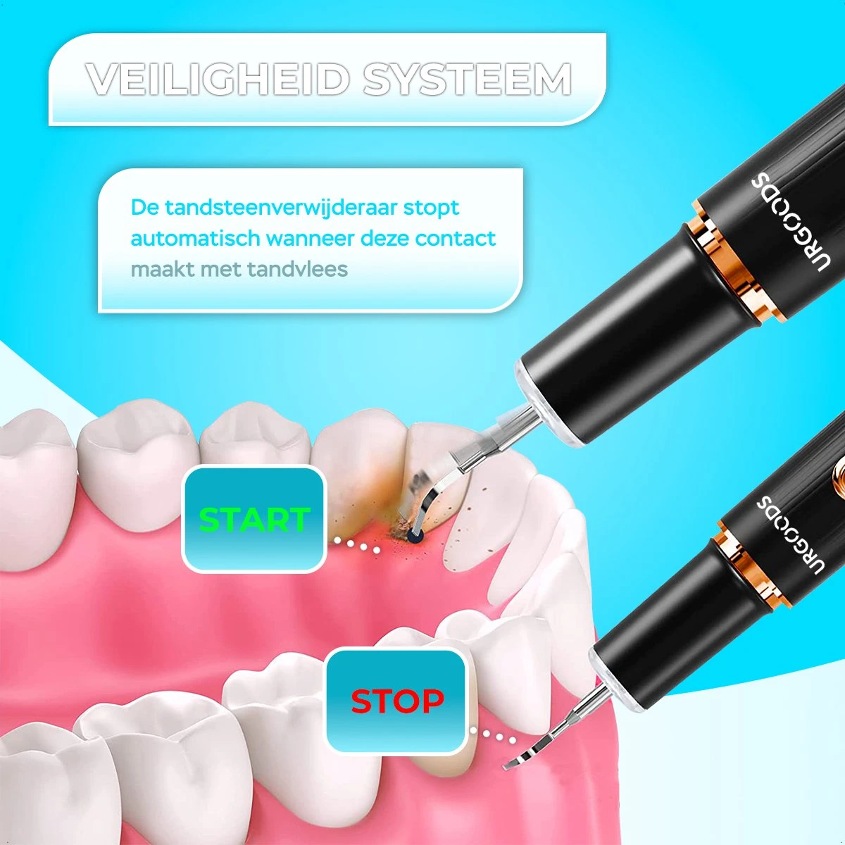 Tandsteen Verwijderaar Set - Elektrisch - Sonisch - Draadloos - Tandplak Verwijderen - Wit - Afbeelding 6