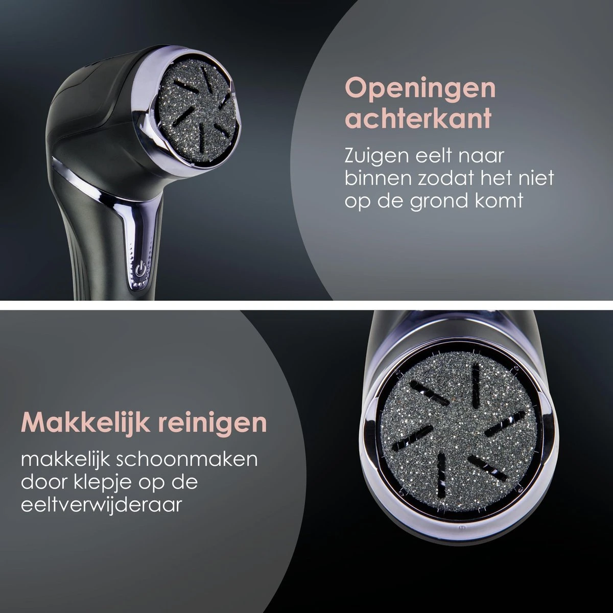 Beeperfect® Elektrische Eeltverwijderaar Met Stofzuigsysteem - Voetvijl - Eeltvijl - IPX7 Waterdicht - Gratis Pedicure Set - Zwart - Afbeelding 9