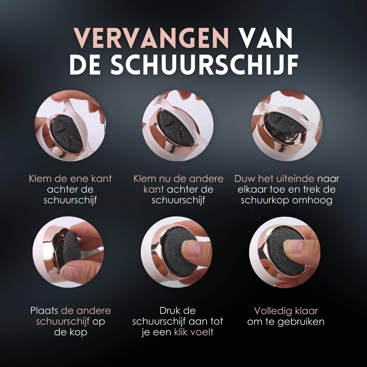 Beeperfect® Elektrische Eeltverwijderaar Met Stofzuigsysteem - Voetvijl - Eeltvijl - IPX7 Waterdicht - Gratis Pedicure Set - Zwart - Afbeelding 10