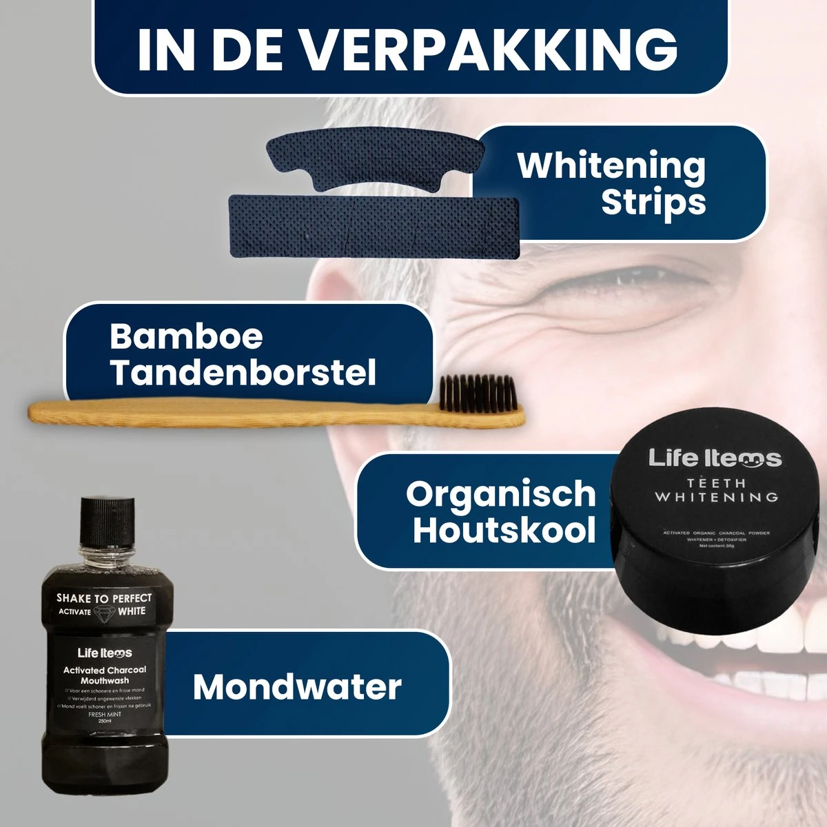 Tandenbleekset Voor Teeth Whitening Inclusief Gratis Whitening Strips - Wittere Tanden - Tanden Bleken - Frisse Adem - Tandsteen - Tandplak - Gele Tanden - Afbeelding 7