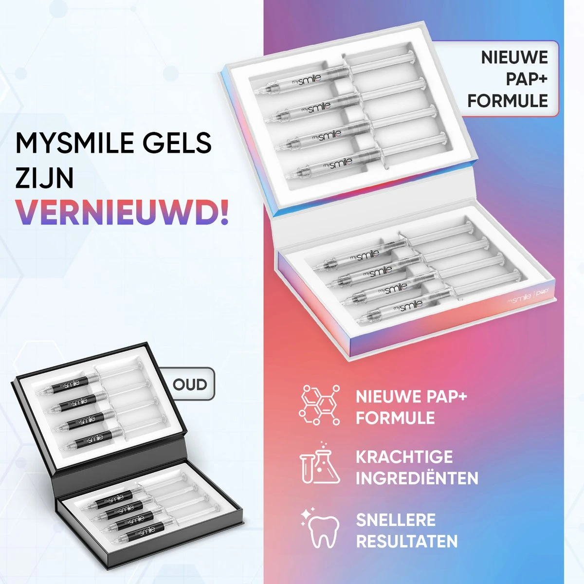 MySmile Navullingen - 8x PAP+ Gels Voor De MySmile Tandenbleek Kit - Afbeelding 2