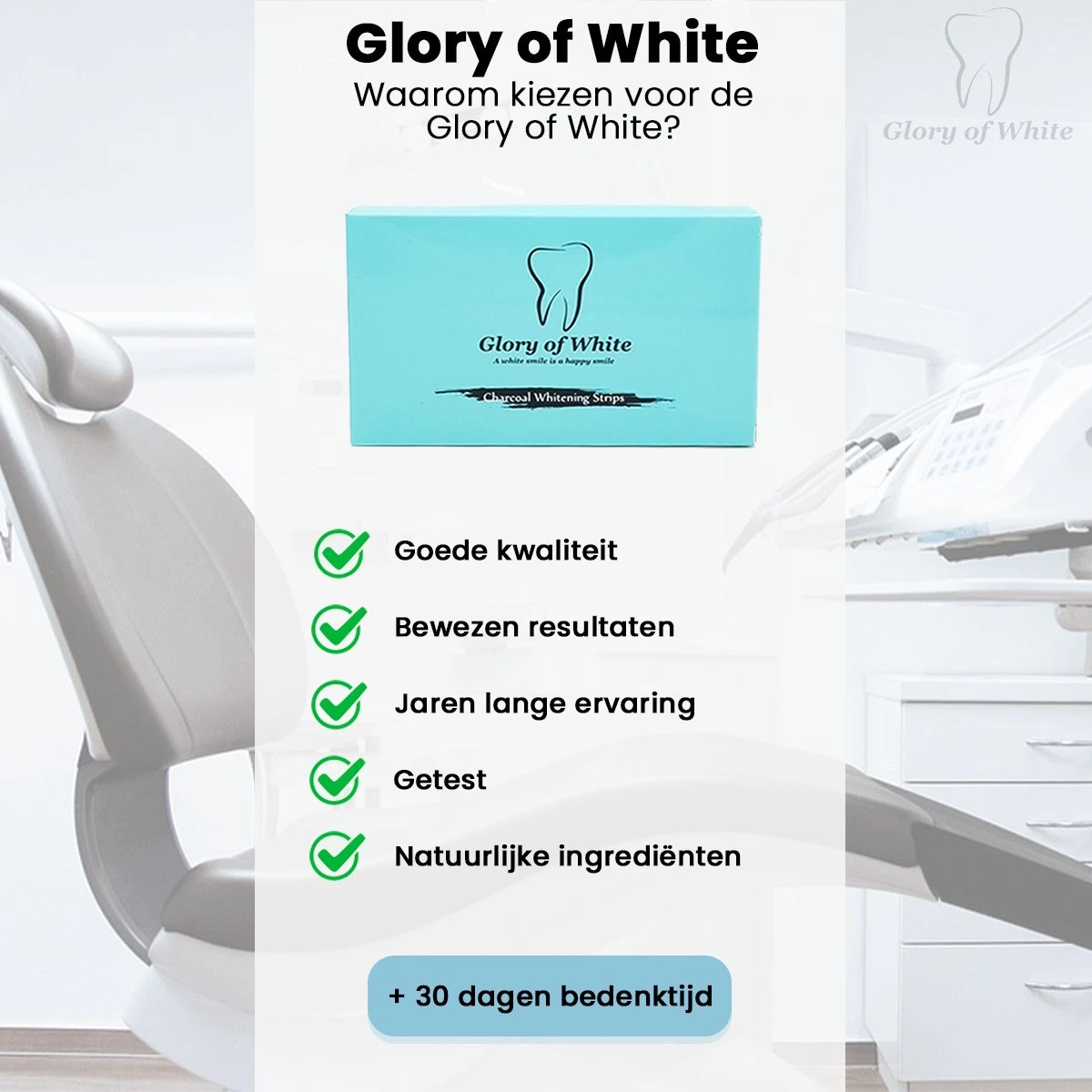 Glory Of White - Professionele Tandenbleek Strips - 28 Strips - Teeth Whitening Strips - Wittere Tanden - Zonder Peroxide - Tanden Bleken - Afbeelding 3