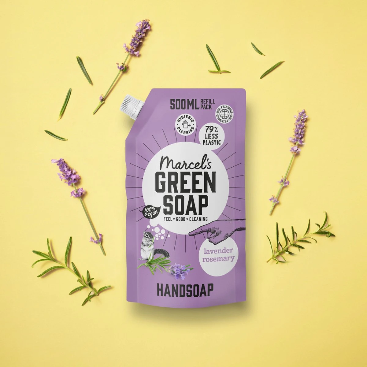 Marcel's Green Soap Handzeep Navulling Lavendel & Rosemarijn - 500 Ml - Afbeelding 4