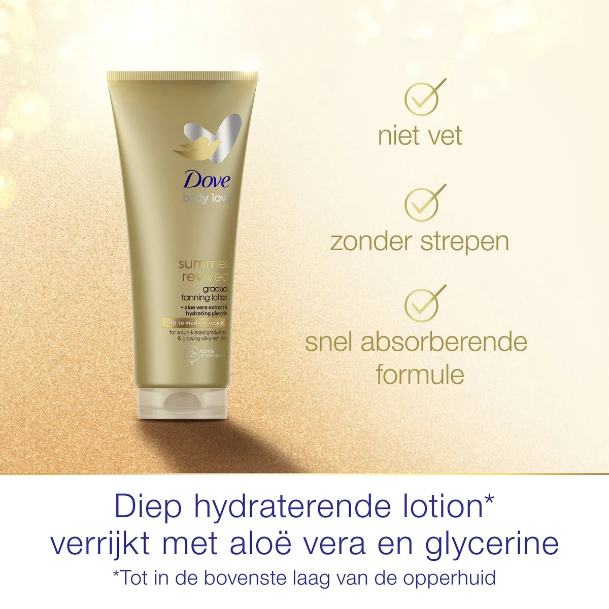 Dove Body Love Summer Revived Light-Medium Zelfbruinende Bodylotion 200 Ml - Afbeelding 3