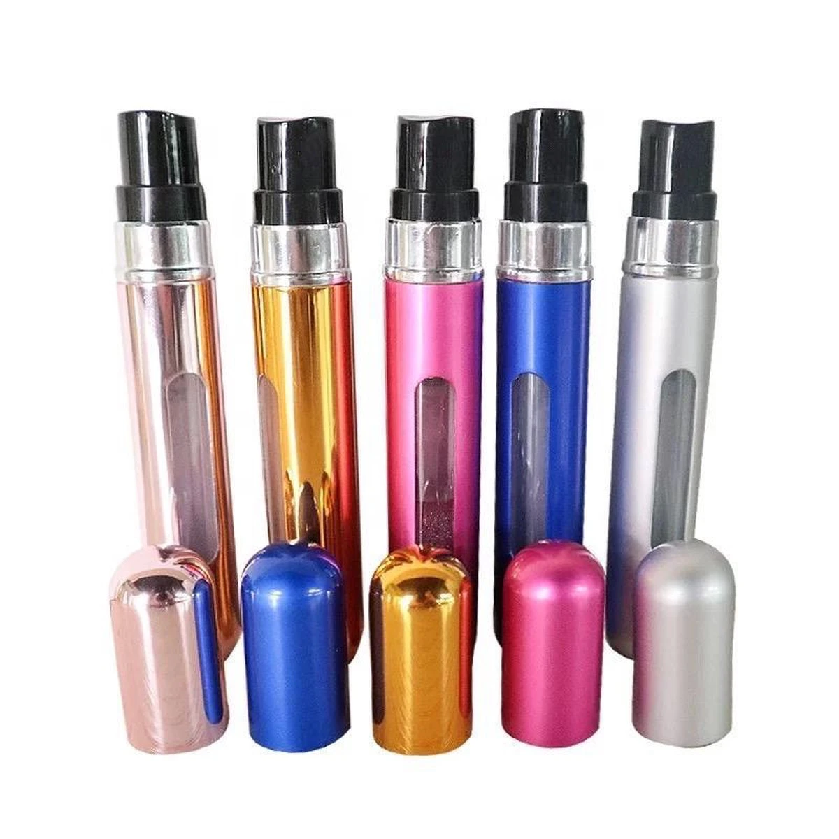 Mini Parfum Flesje 5 Stuks- Navulbaar| Travel Formaat Navulbare Parfum Verstuiver-Lipstick Formaat/ LOUZIR - Afbeelding 2