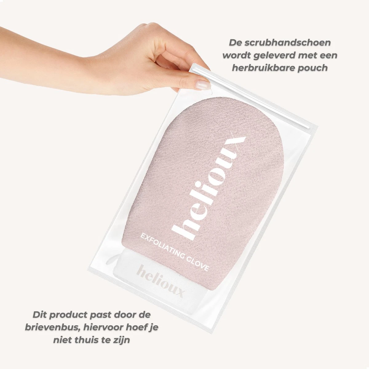 Helioux® Exfoliating Glove - Scrub Handschoen Washand - Voor Lichaam & Gezicht - Verwijderen Van Dode Huidcellen Of Zelfbruiner - Roze - Pink - Afbeelding 6