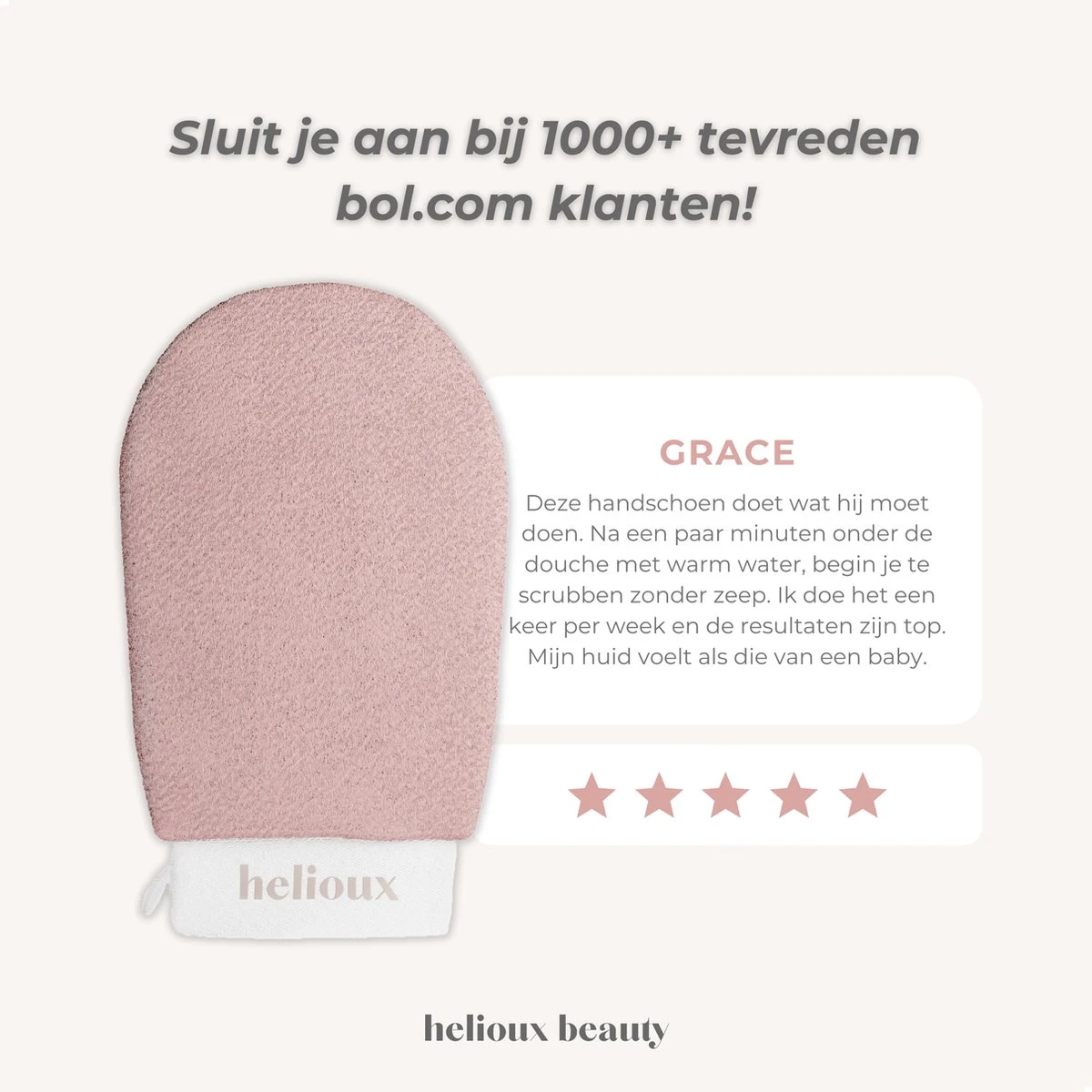 Helioux® Exfoliating Glove - Scrub Handschoen Washand - Voor Lichaam & Gezicht - Verwijderen Van Dode Huidcellen Of Zelfbruiner - Roze - Pink - Afbeelding 8