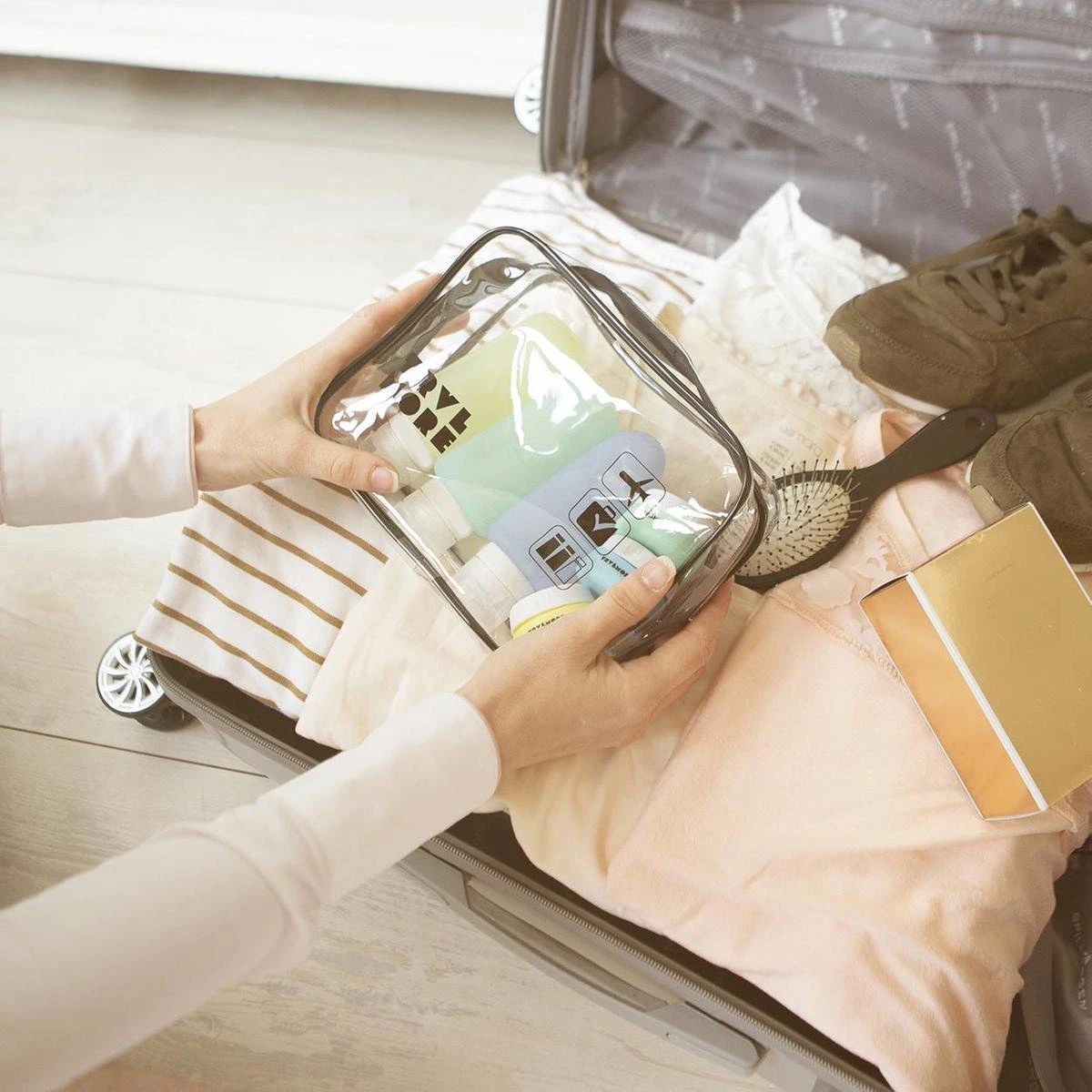 TRVLMORE Reisflesjes Met Etui - Navulbaar - Transparant - 6 Stuks - Afbeelding 3