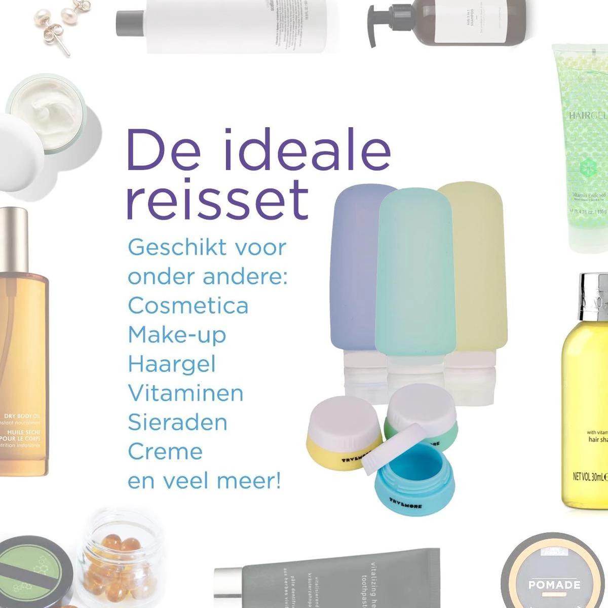 TRVLMORE Reisflesjes Met Etui - Navulbaar - Transparant - 6 Stuks - Afbeelding 7