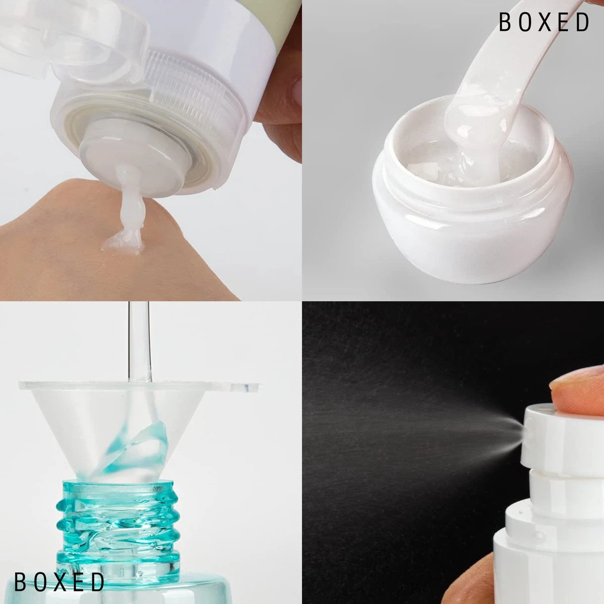 Boxed Reisflesjes Met Etui - Reisset - Verschillende Maten - Siliconen Navulbare Reisflacons - Reis Toilettas - Vliegtuig Handbagage - Afbeelding 7