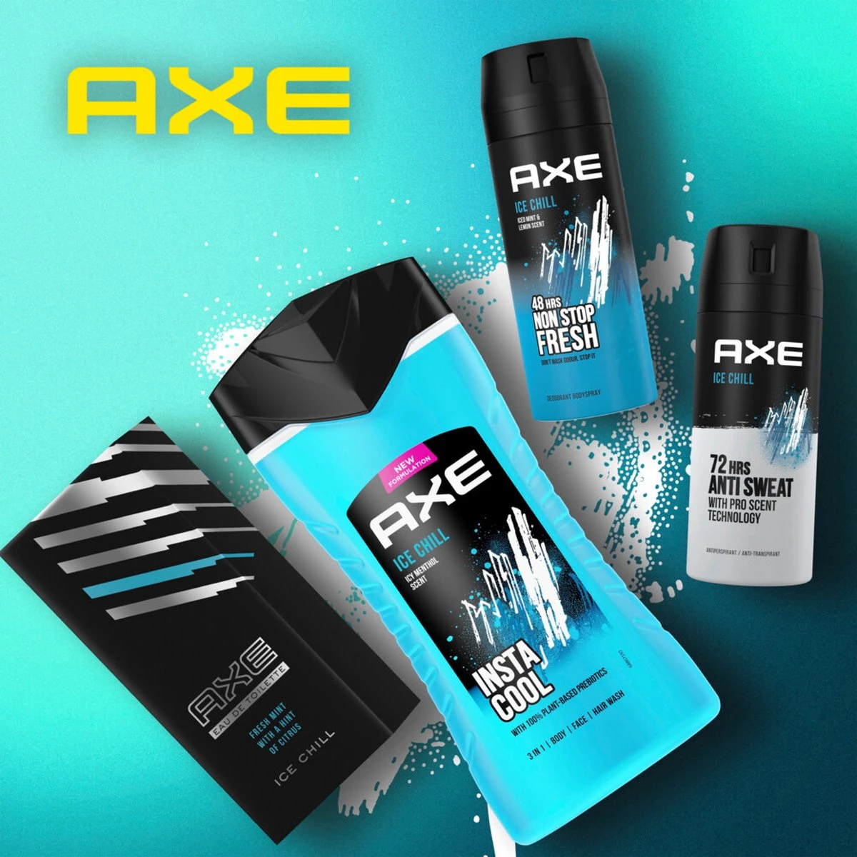 Axe Ice Chill 3-in-1 Douchegel - 6 X 250 Ml - Voordeelverpakking - Afbeelding 3