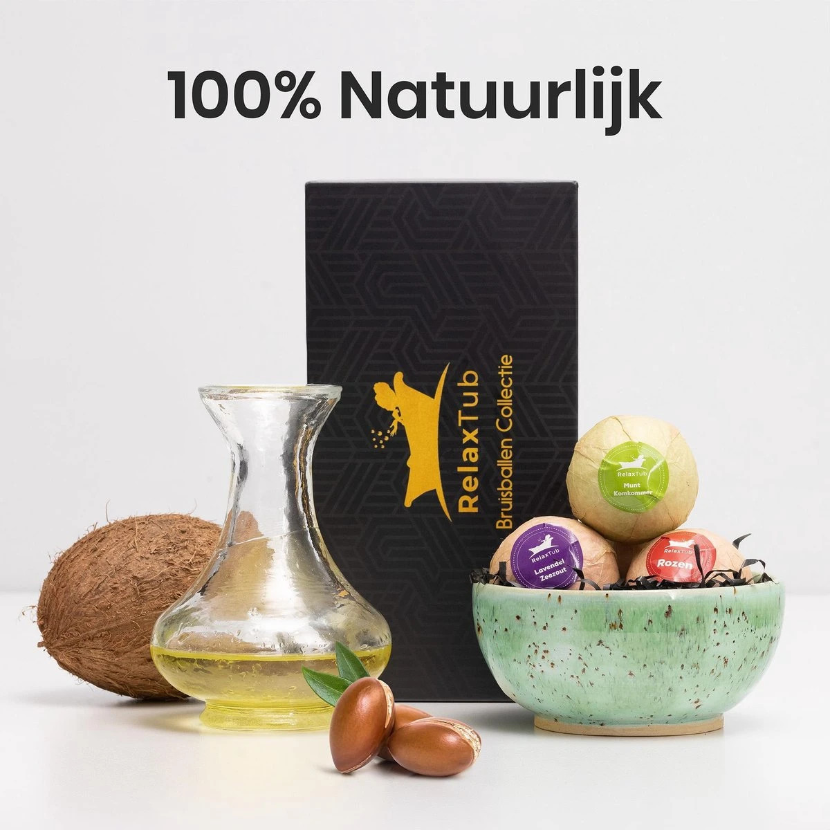 RelaxTub® Bruisballen - Bruisballen Voor Bad - Natuurlijke Kokosboter & Arganolie - Bath Bombs - Badbom - Badballen - Dierproefvrij - 8 X 80g XL Formaat - Inclusief Luxe Cadeauverpakking - Geschikt Voor Volwassene & Kind - Afbeelding 4