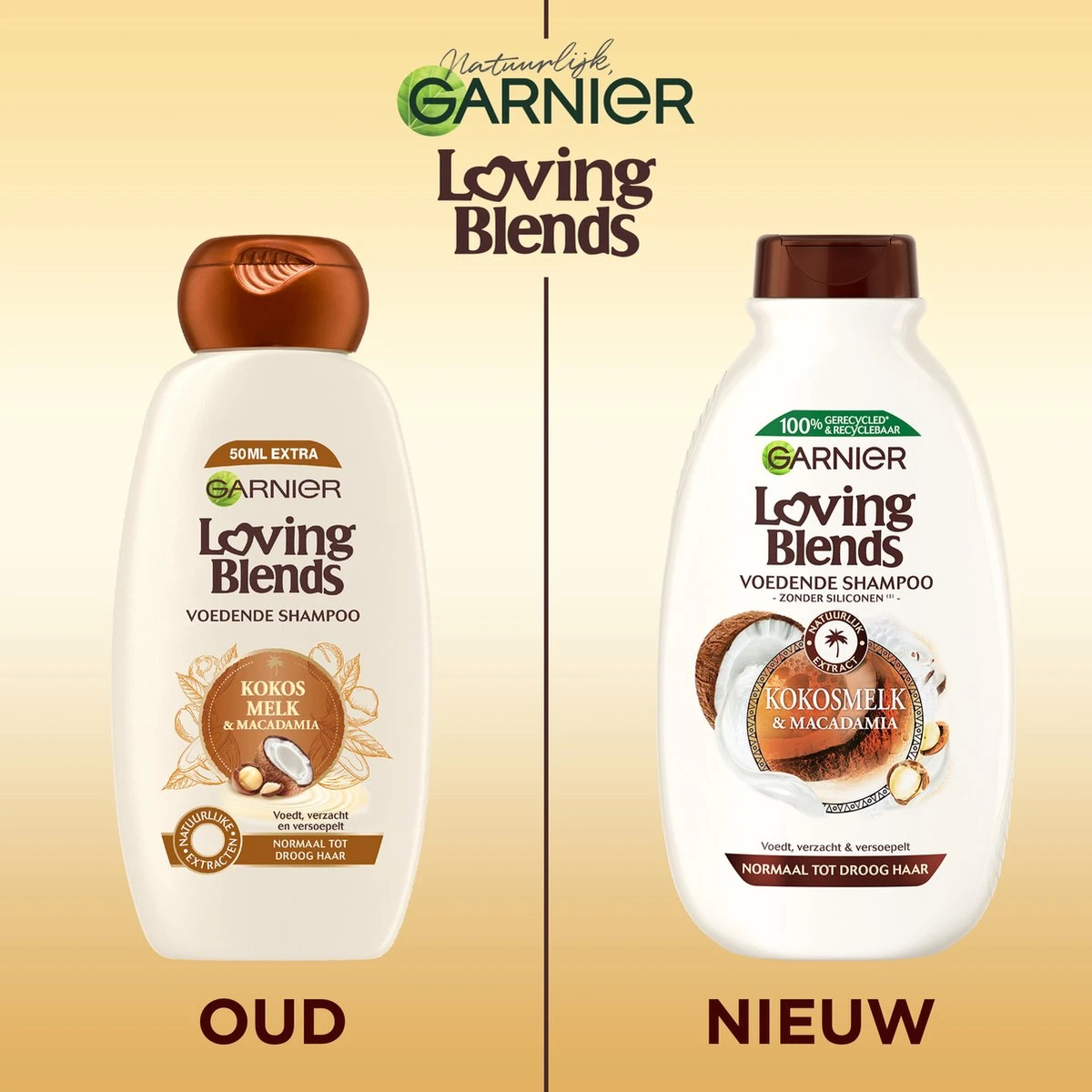 Garnier Loving Blends Voedende Shampoo - Kokosmelk & Macadamia - 6 X 300 Ml - Afbeelding 6