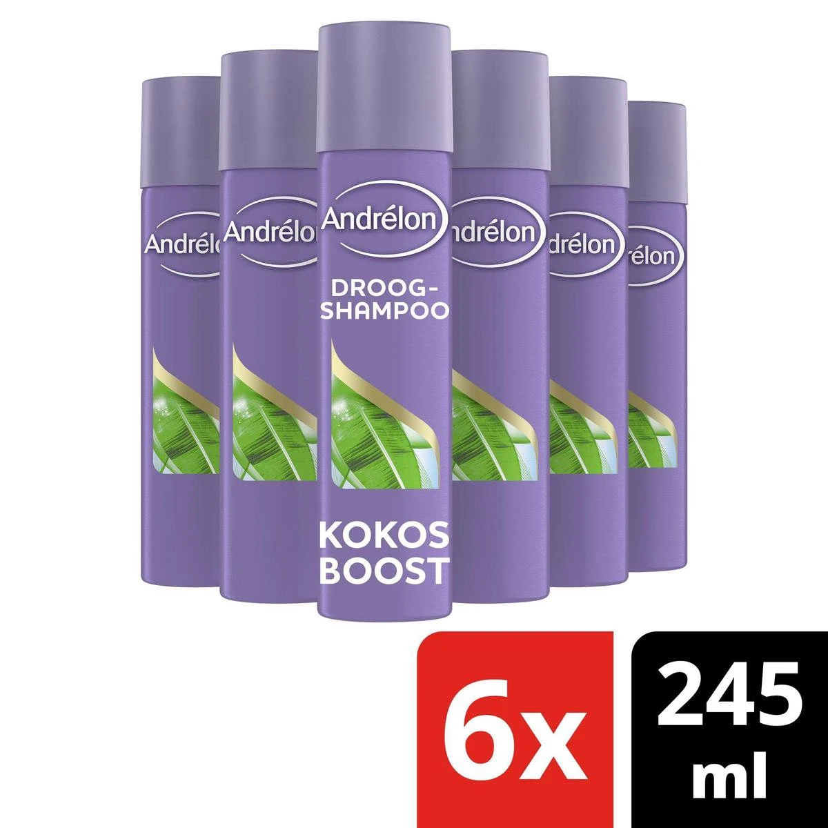 Andrélon Droogshampoo Kokos - 6 X 245 Ml - Voordeelverpakking - Afbeelding 2