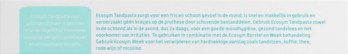 Ecosym Tandpasta - Kunstgebitreiniging - 75 Ml - Afbeelding 6
