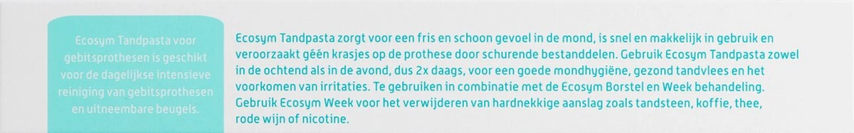 Ecosym Tandpasta - Kunstgebitreiniging - 75 Ml - Afbeelding 10