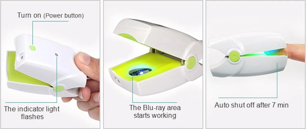 Anti Schimmelnagel Kalknagel Laserapparaat Om Zelf Te Behandelen, Veilig, Effectief, Snel En Pijnloos, Koude Laser Behandeling Voor Thuisgebruik, Voor Tenen En Vingers. Oplaadbaar. - Afbeelding 4