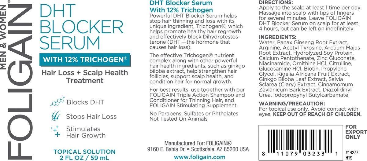 FOLIGAIN – DHT Blocker Met 12% Trichogen – 59 Ml - Afbeelding 2