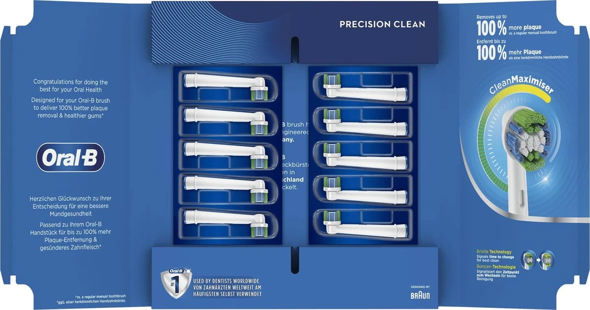 Oral B Oral-B Precision Clean - Met CleanMaximiser-technologie - Opzetborstels -10 Stuks - Brievenbusverpakking - Afbeelding 6